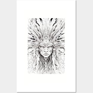 Warrior's Gaze - Native American Warrior Tribute Posters and Art